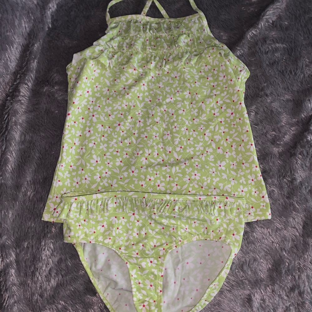 Girls Lands End Bathing Suit Two Piece